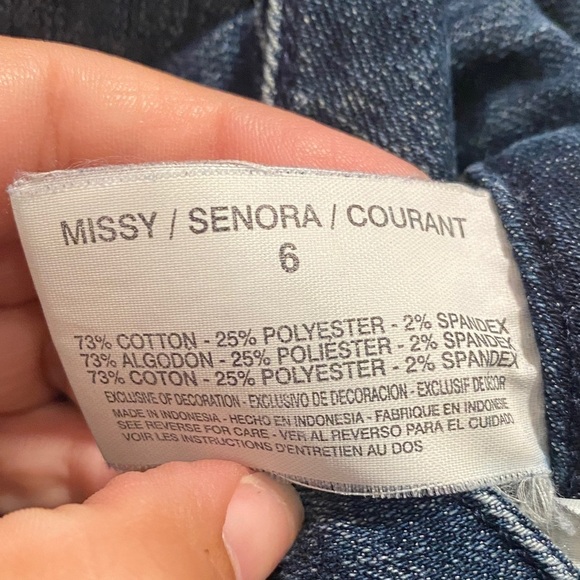 Nine West Vintage America Jeans Size 6 Dark Wash Straight Leg - Picture 6 of 6